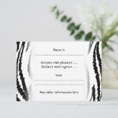 白黒トラのプリント。 トラパターン 出欠カード (スタンド正面)