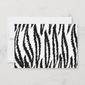 白黒トラのプリント。 トラパターン 出欠カード (裏面)