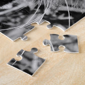 白黒トラの顔 ジグソーパズル (側面)