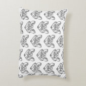 白黒トライバルキツネ アクセントクッション (裏面(縦))
