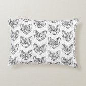 白黒トライバルキツネ アクセントクッション (裏面)