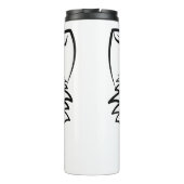 白黒トライバルキツネ タンブラー (裏面)