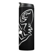 白黒トライバルキツネ タンブラー (回転右)