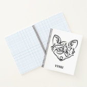 白黒トライバルキツネ ノートブック (内部)