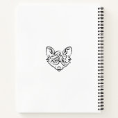 白黒トライバルキツネ ノートブック (裏面)