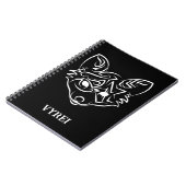 白黒トライバルキツネ ノートブック (左側)