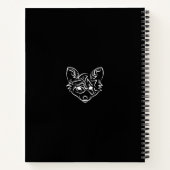 白黒トライバルキツネ ノートブック (裏面)