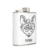 白黒トライバルキツネ フラスク (右)