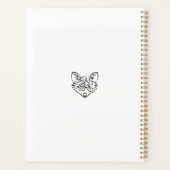 白黒トライバルキツネ プランナー手帳 (裏面)