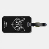 白黒トライバルキツネ ラゲッジタグ (裏面横)