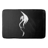 白黒トライバルドラゴン バスマット (正面)