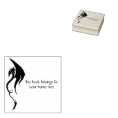 白黒トライバルドラゴン ラバースタンプ (押印)