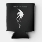 白黒トライバルドラゴン 缶クーラー (正面)