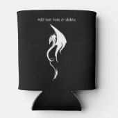 白黒トライバルドラゴン 缶クーラー (裏面)