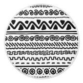 白黒トライバルパターン浴室セラミックノブ セラミックノブ (正面)