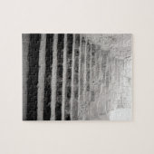 白黒トラベル写真石階段 ジグソーパズル (横)