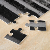 白黒トラベル写真石階段 ジグソーパズル (側面)