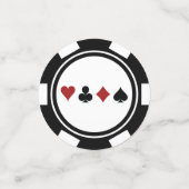 白黒トランプのポーカーチップラスベガス結婚ズ コンフェッティ (スモール正面)