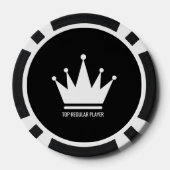 白黒トランプのポーカーチップ、黒ストライプのエッジ ポーカーチップ (裏面)