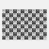 白黒トリオ ラッピングペーパーシート (正面)