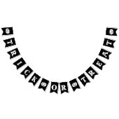 白黒トリックまたはトリートハローウィンパーティ バンティングフラッグ (全)