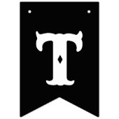 白黒トリックまたはトリートハローウィンパーティ バンティングフラッグ (第2の旗)