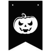 白黒トリックまたはトリートハローウィンパーティ バンティングフラッグ (第1の旗)