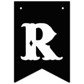 白黒トリックまたはトリートハローウィンパーティ バンティングフラッグ (第3の旗)