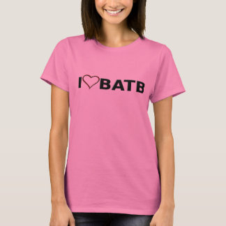 白黒トリムIハートBATB Tシャツ