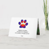 白黒トルコ猫ピエロ カード (裏面)