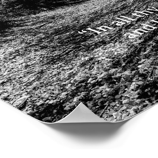 白黒トレイントラック諺聖なる書物、 経典 ポスター (角)