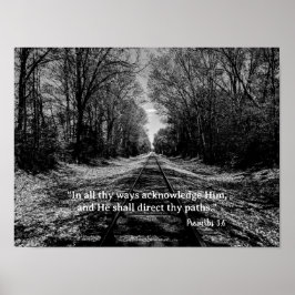 白黒トレイントラック諺聖なる書物、 経典 ポスター