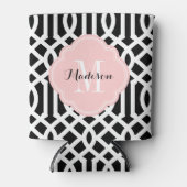 白黒トレリス・モノグラム 缶クーラー (正面)