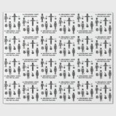 白黒トレンディーくるみ割りクラッキンギフト ラッピングペーパー (フラット)