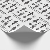 白黒トレンディーくるみ割りクラッキンギフト ラッピングペーパー (角)