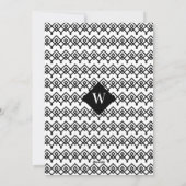 白黒トレンディーくるみ割り写真クリスマス シーズンカード (裏面)