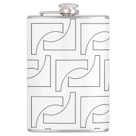 白黒トレンディーの幾何エレガントパターン フラスク