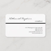 白黒トレンディーの手書き入力の平文モダン字 名刺 (正面)