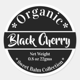 白黒トレンディーオーガニック美しい ラウンドシール