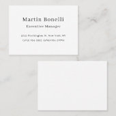 白黒トレンディープレーンシンプル コーリングカード (正面/裏面)