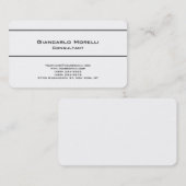 白黒トレンディープレーンスタイリッシュシンプル 名刺 (正面/裏面)