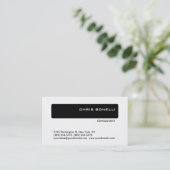 白黒トレンディーモダンコンサルタント名刺 名刺 (スタンド正面)