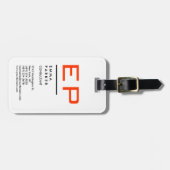 白黒トレンディーモノグラム ラゲッジタグ (正面横)