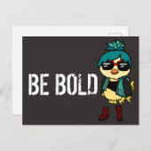 白黒トレンディー感動的「ベはっきりしたバード」 ポストカード (正面/裏面)