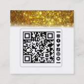 白黒トレーナーソーシャルメディアの名刺 スクエア名刺 (裏面)