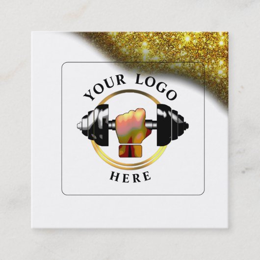 白黒トレーナーソーシャルメディアの名刺 スクエア名刺 (正面)