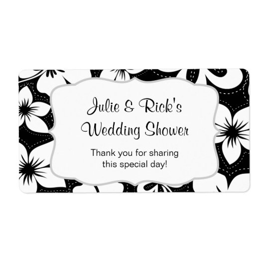 白黒トロピカルウォーターカスタマイズボトル – it! ラベル (正面)