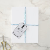 白黒トロピカルパイナップルビーフマハローアロハ ギフトタグ (より糸付き)