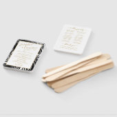 白黒トロピカルパームリーフ結婚式 プログラム ハンドファン (組立なし)