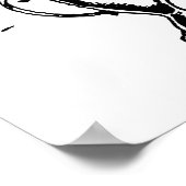 白黒トロフィーのポスター ポスター (角)